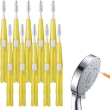 (Yellow 10pcs, -) Minicepillo limpieza 10 uds herramienta antical ducha móvil teclado coche ventilación