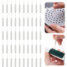 (White, -) Cepillo limpieza ducha 20 piezas herramienta antical agujeros pequeños accesorio hogar baño