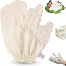(4pcs, -) Ruwe zijde handschoenen voor droog borstelen exfoliërende badscrubber ayurvedische massage handschoen