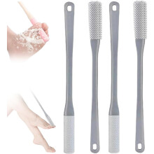 (Grey, 2 set) Cepillo limpieza pies mango largo esponja ducha cerdas suaves hombres mujeres mayores