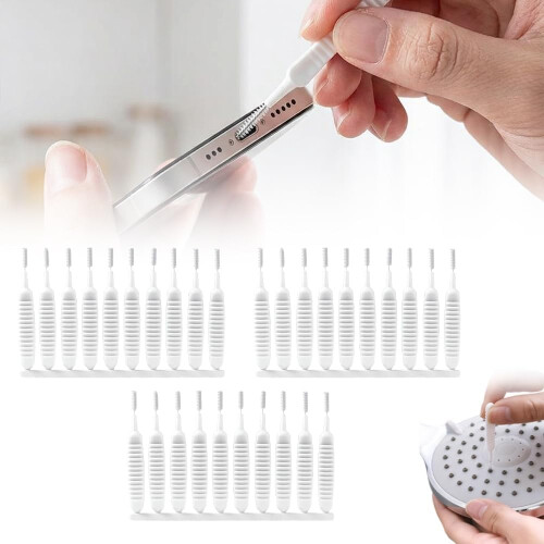 (White, -) 20 brosses pomme de douche, blanches