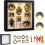 (Black, -) Mini Museum Shadow Box Frame, DIY Display Case with Mini Frames & Figurines, LED String Lights 1