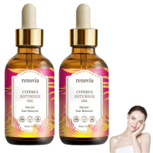 (2 Bottle, -) Cyperus Rotundus Oil for Hair Removal, Natural Herbal Serum, Pore Minimizer, Moisturising 1 Bottle