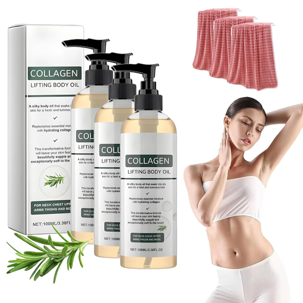 Oimg (3Pcs, -) Collagen Body Oil For Skin Tightening, Anti Wrinkle & Anti Ageing Moisturising Serum