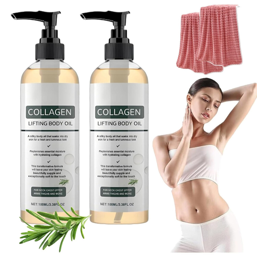 Oimg (2Pcs, -) Collagen Body Oil For Skin Tightening, Anti Wrinkle & Anti Ageing Moisturising Serum