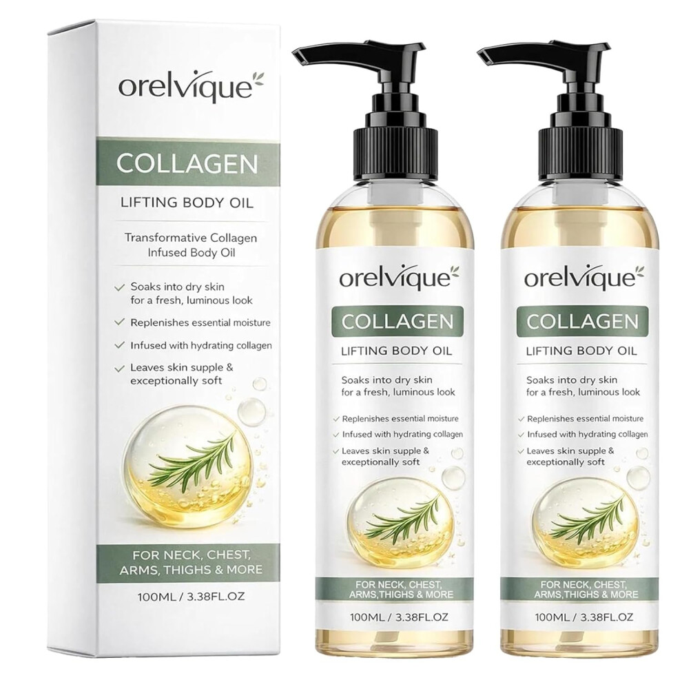 Oimg (2Pc, -) Collagen Oil For Skin Tightening, Firming Moisturising Oil For Face, Neck, Arms & Legs