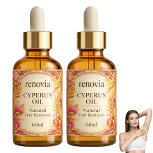 (2PCS, -) Cyperus Rotundus Oil for Hair Removal, Moisturises & Soothes, Reduces Body Hair Growth for All Skin
