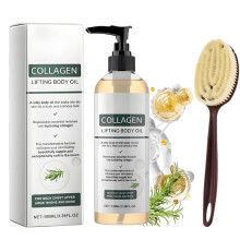 (1Set, -) Collageen olie voor huidversteviging na douche hydraterende olie met borstel niet vet 3.8 Fl Oz