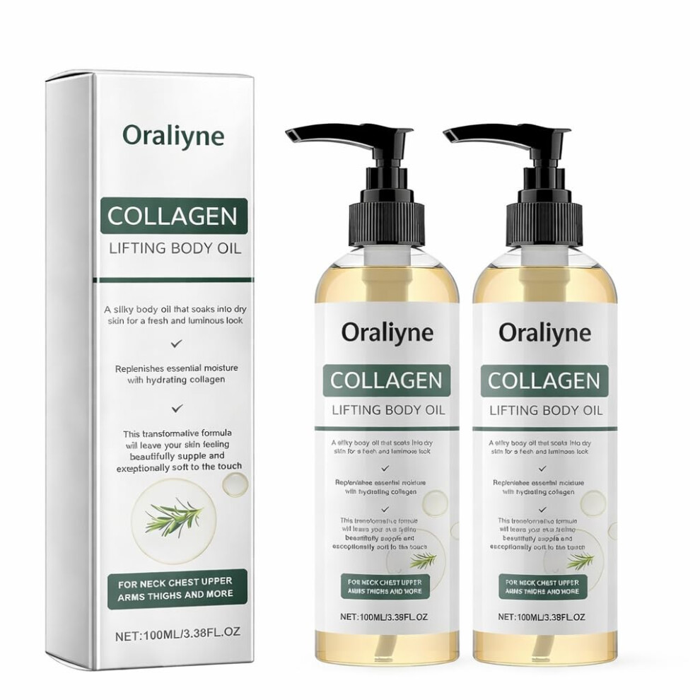 Oimg (2Pcs, -) Collagen Lifting Body Oil, Firming Silky Skin Oil For Neck, Chest, Arms & Thighs 3.38 Fl Oz