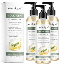 (3pc, -) Huile Raffermissante Collagène, Huile Hydratante Visage, Cou, Bras & Jambes