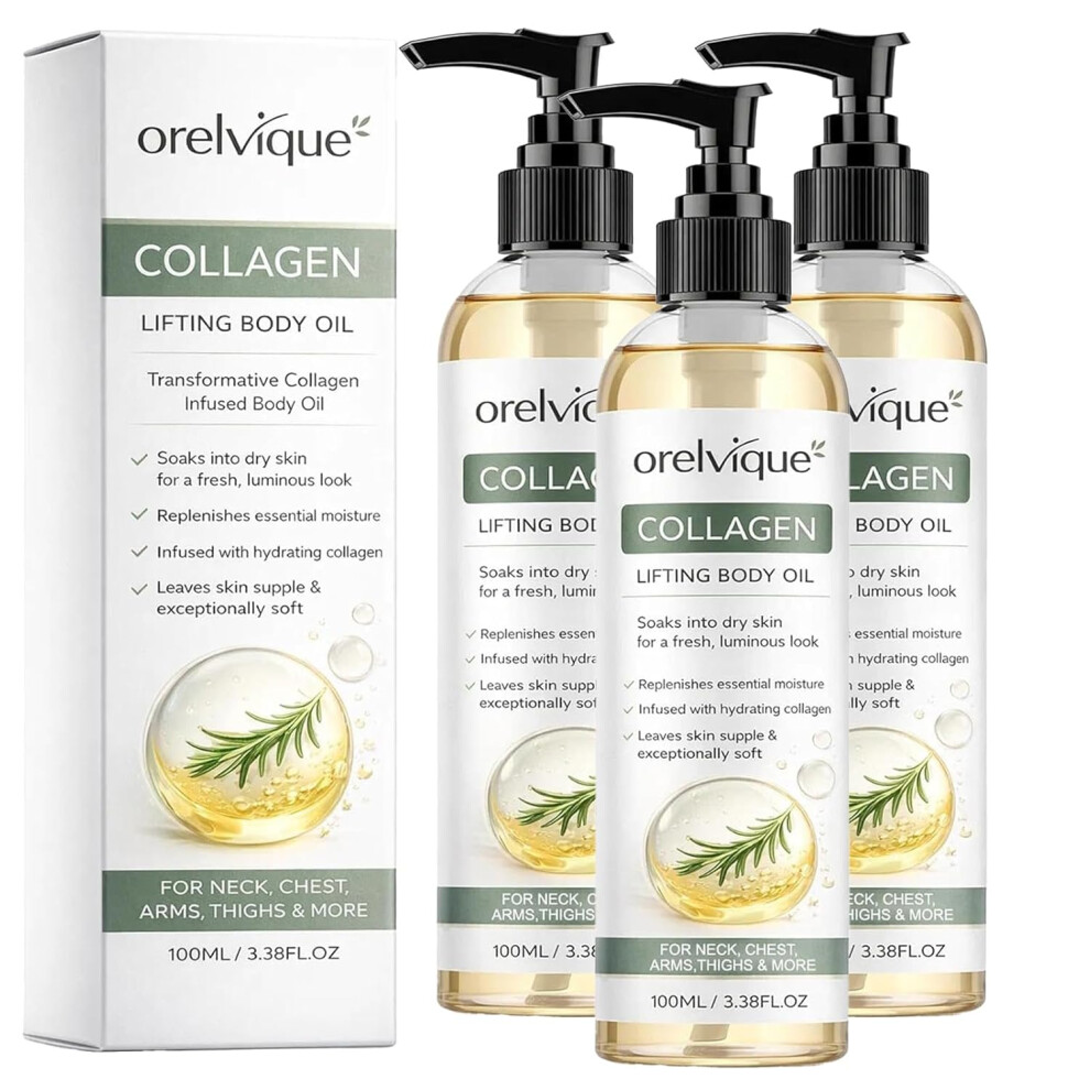 Oimg (3Pc, -) Collagen Oil For Skin Tightening, Firming Moisturising Oil For Face, Neck, Arms & Legs