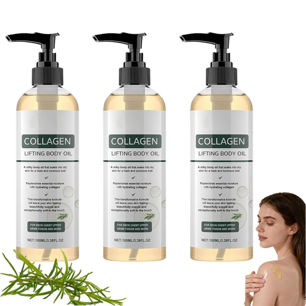 Oimg (3Pcs, -) Collagen Oil For Skin Tightening, Lightweight Fast Absorbing Moisturiser For All Skin Types