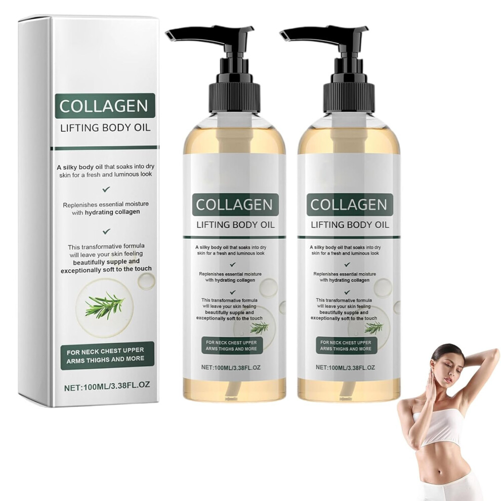 Oimg (2 Bottle, -) Collagen Lifting Body Oil 2Pc, Anti Ageing Moisturising For Crepey Skin, All Skin Types