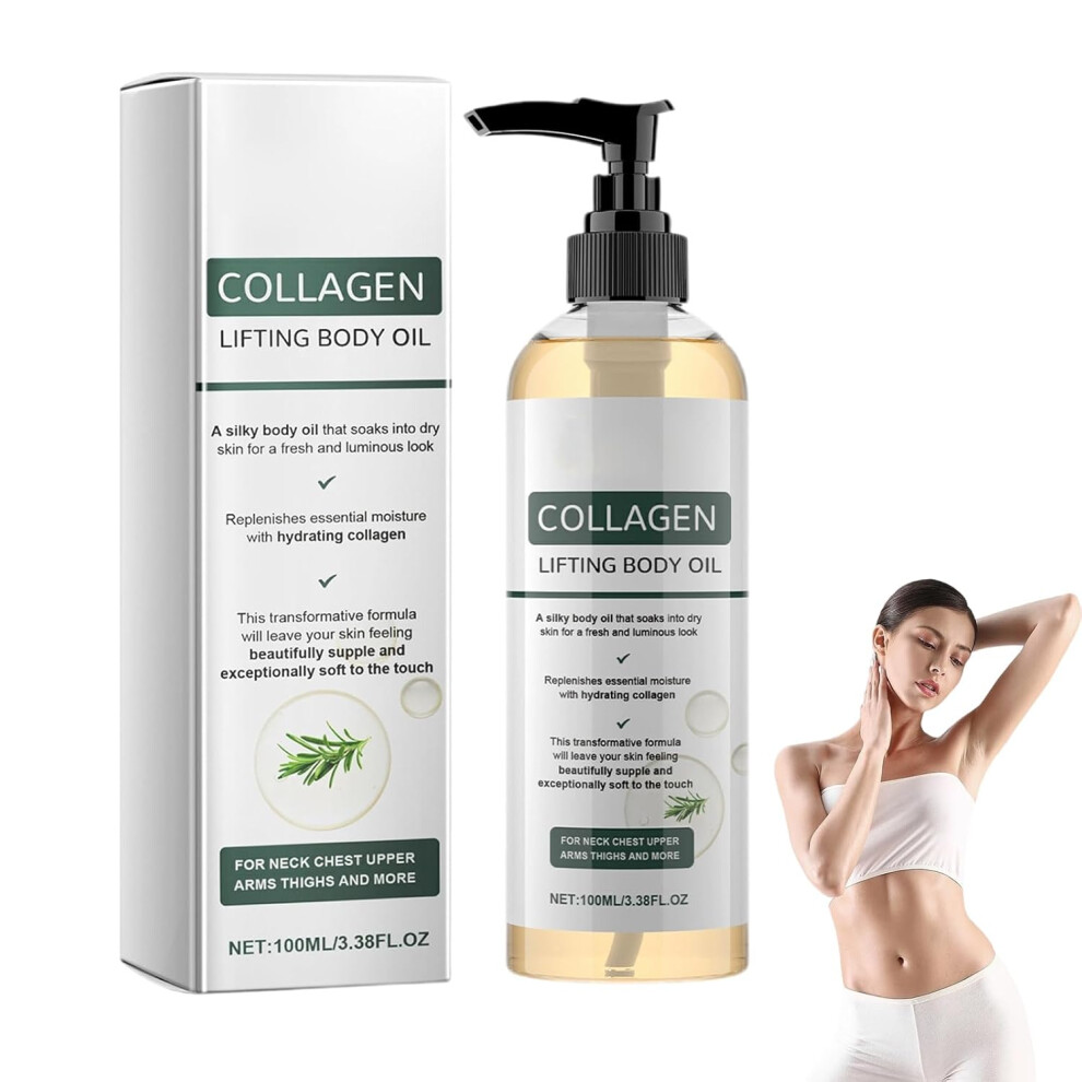 Oimg (1 Bottle, -) Collagen Lifting Body Oil 2Pc, Anti Ageing Moisturising For Crepey Skin, All Skin Types