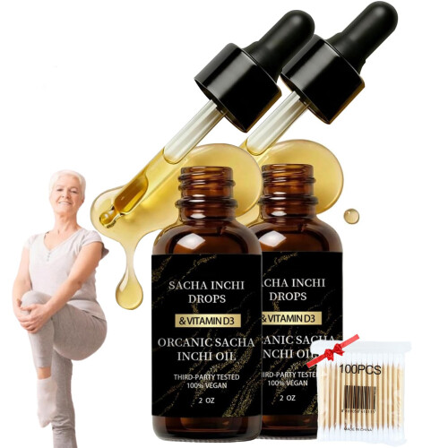 (2pcs, -) Sacha Inchi Λάδι 60ml, υγρός χρυσός για άνεση & ευλυγισία αρθρώσεων, αθλητές