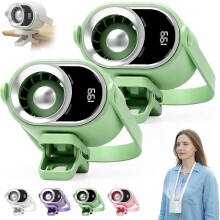 (Green, -) Bil clip on air condition vifte – 360 rotasjon 199 hastighet, USB oppladbar
