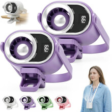 (Purple, -) Bil clip on air condition vifte – 360 rotasjon 199 hastighet, USB oppladbar
