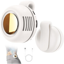 1er-Mini-Ventilator, weiß, blattlos, mit Clip, 3 Stufen, für Outdoor