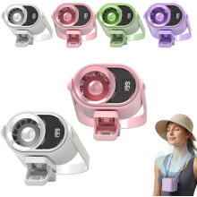 (White+Pink, -) Ventilador clip coche aire acondicionado USB recargable LED 360 rotación coche oficina camping