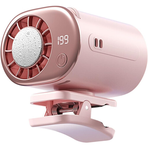 (Pink, -) Ανεμιστήρας κλιπ αυτοκ. με LED, 199 ταχ., ημι-ψύξη 16, USB, 360