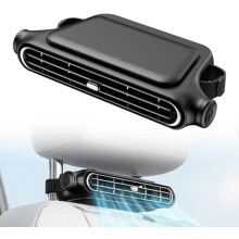 (Black 2pcs, USB Power) Auto ventilator voor bestuurder passagiersstoel mini USB achterbank koelventilator 3 snelheden voor alle auto