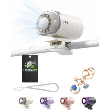 (1Pc-C, -) Ventilador clip coche LED 199 velocidades portátil cinturón clip cintura oficina playa
