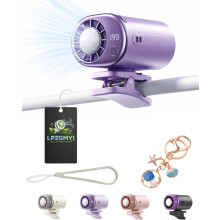 (1Pc-B, -) Ventilador clip coche LED 199 velocidades portátil cinturón clip cintura oficina playa