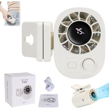 (White*1, -) Ventilador clip coche LED 100 velocidades ajustable mano paraguas oficina camping