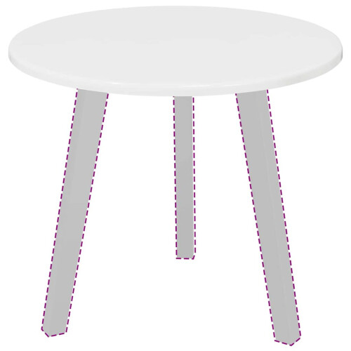 VidaXL vidaXL Table Top High gloss white  50 x 1.5 cm Engineered Wood 2