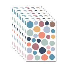 300 Stuks Kleurrijke Stippen Muurstickers Schil en Plak Regenboog Muurstickers Decoratie Voor Kinderkamer Behang Slaapkamer