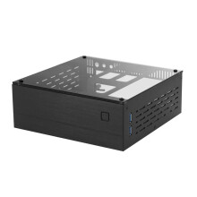 A01 Aluminiowa Obudowa Komputera Stacjonarnego -ITX HTPC, Czarne Szkło Hartowane, Obudowy Komputerów HTPC ITX DIY