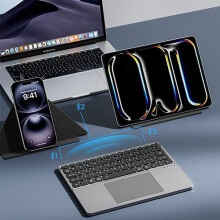 Wireless Foldable Bluetooth Keyboard with Touchpad - Keyboard & Mouse