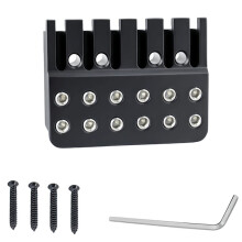 6 String Locking Nut Guitar Bridge String Locks for Headless Electric Guitar Replacement Parts Black