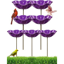 (Purple, -) Handgemachte Metall Blume Gartenstecker Vogeltränke, Bienen & Schmetterling Tränke, Outdoor
