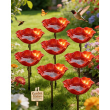 (8pcs, -) Handgemachte Metall Blumenstecker Vogeltränke, Bienen Trinkstation, 61cm für Schmetterling