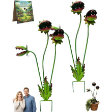 (2pcs, -) Hupaisa metallinen lihansyöjäkasvipuutarhapaalu, käsintehty 25 tuuman Venus Flytrap nurmikon koristeeksi