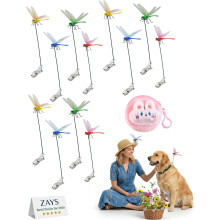 (12PCS, -) Dragonfly Clip on Bug Hat Clips, Fake Dragonflies Garden Stakes