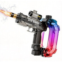 (F-black, -) Pistola acqua elettrica giocattolo, flash volata, serbatoio 400 ml, fuoco continuo automatico per piscina spiaggia
