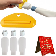 (1 Set, -) Zahnpasta Nachfülladapter Kit, Reisetuben mit Quetscher & Verbindern zum Umfüllen