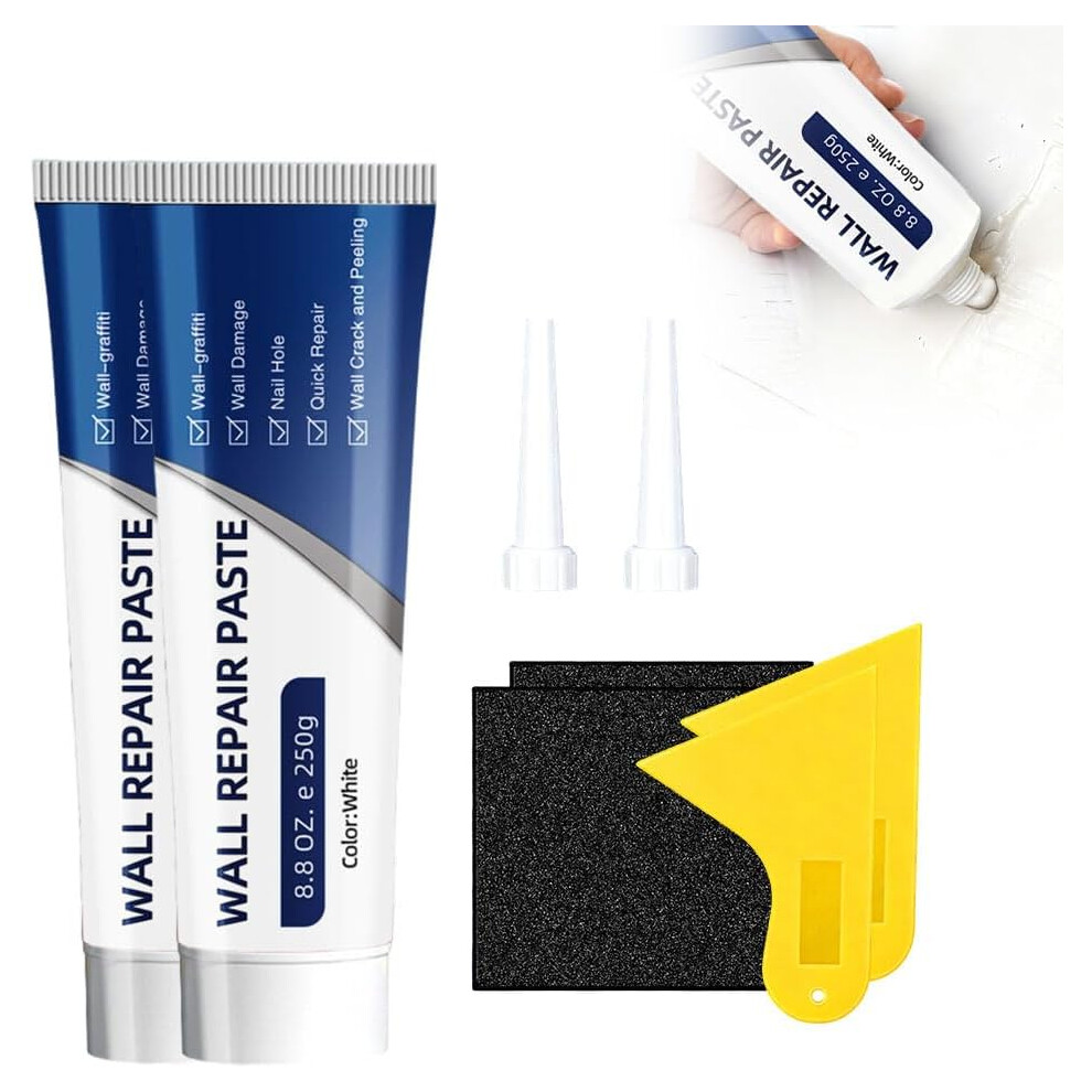 (2 Pack, -) Wall Repair Paste 250G, Drywall Patch Repair Kit, Quick-Drying Spackle With Scraper, Waterproof 5437707008605