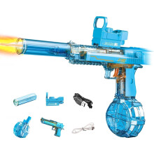 (G-blue, -) Elektrische Wasserpistole, Mündungsfeuer, 400ml Tank, automatisch Dauerfeuer Pool & Strand