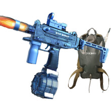 (B-blue, -) Elektrische Wasserpistole, Mündungsfeuer, 400ml Tank, automatisch Dauerfeuer Pool & Strand