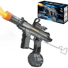 (D-black, -) Elektrische Wasserpistole, Mündungsfeuer, 400ml Tank, automatisch Dauerfeuer Pool & Strand