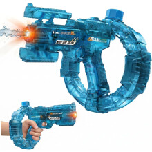 (Blue, -) Mechanisch verwandelnd elektrische Wasserpistole, Automatikblaster mit Blitzlicht Outdoor