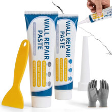 (2 Pack, -) Zestaw naprawczy do ścian, pasta do wypełniania dziur ze skrobakiem z dyszą, 2 opakowania