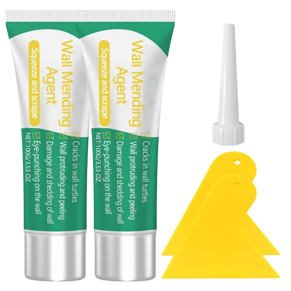 (2Pc, -) Drywall Patch Repair Kit With Scraper, Wall Mending Agent For Holes, Cracks & Small Damage 5437707008889