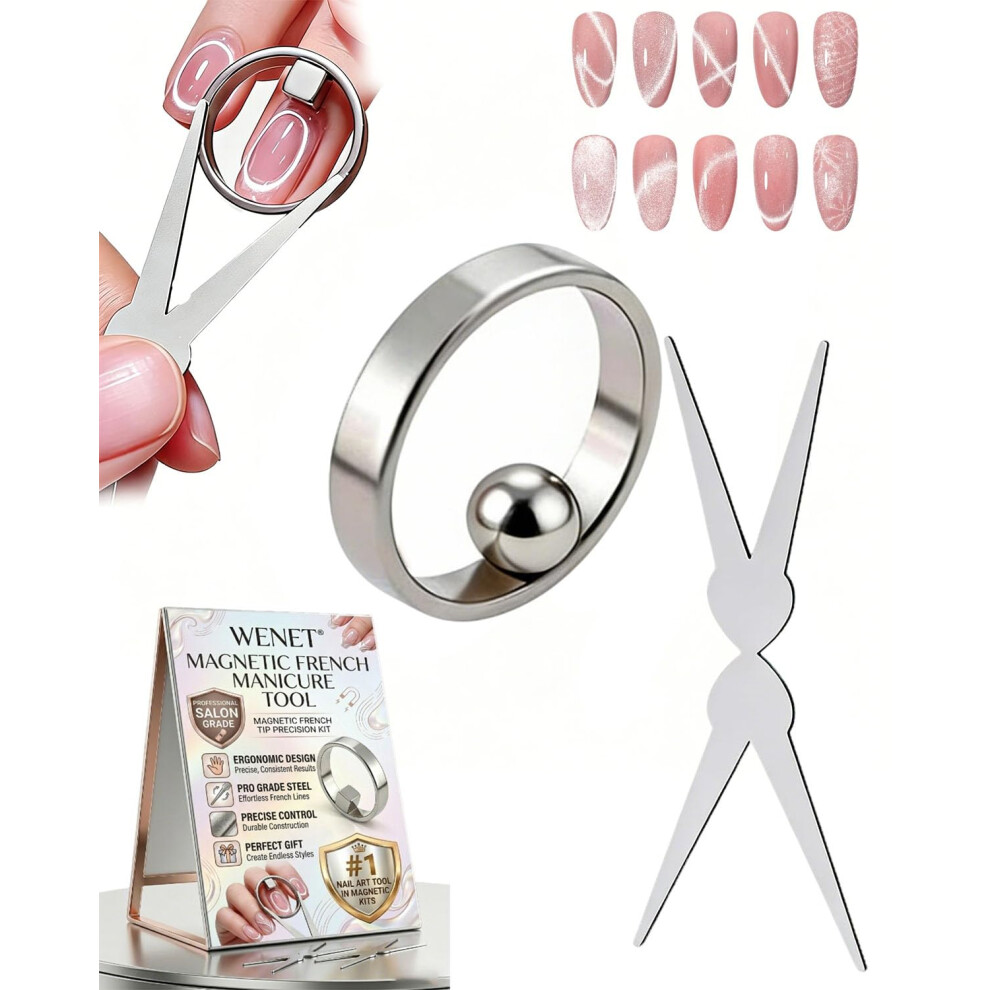 Oimg (#B, -) Ring Magnet For Nails, Ring-Shaped Cat-Eye Magnet, Strong Y & Rings Tool For Diy Nail Art