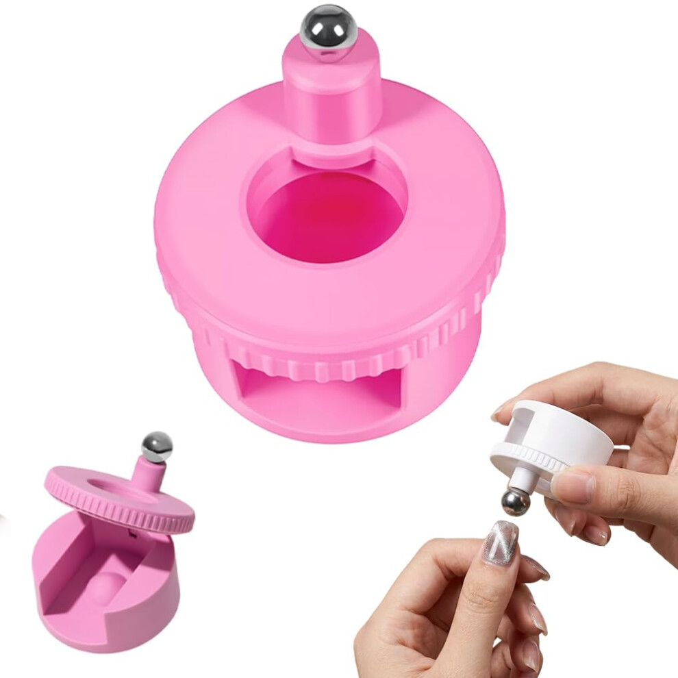 Oimg Pink (, -) Rotating Cat Eye Magnet For Nail Art, 360 Rotating Tool For Gel Polish, Uniform Magnetic Force