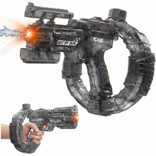 (Black, -) Mechanisch verwandelnd elektrische Wasserpistole, Automatikblaster mit Blitzlicht Outdoor