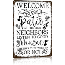 (Welcome to Our Patio, -) Bön är det bästa sättet att möta Gud skylt, kristen religiös metallplakett, 8x12 tum